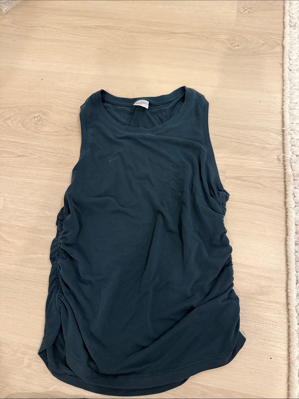 Athleta Ruched Side Sleeveless Tank - Teal Navy
